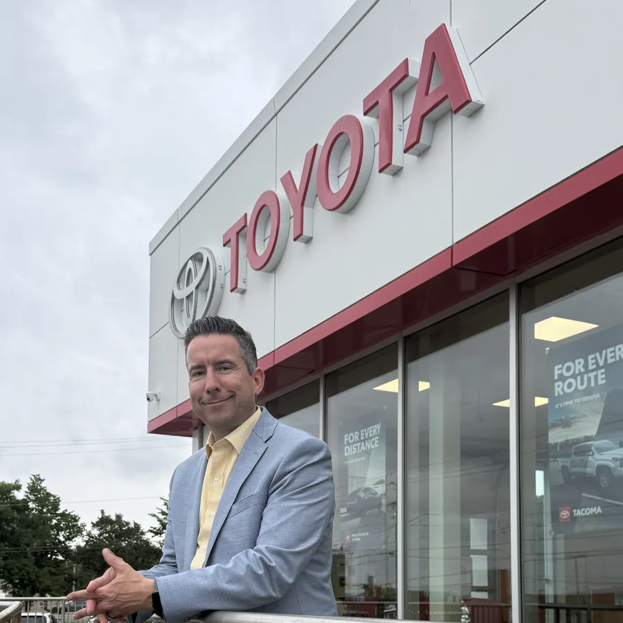 Mike Hochwald outside Toyota Plaza